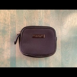 Coach Leather and Neoprene Black Coin Holder